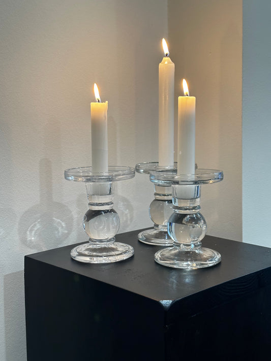 Vintage bubble glass candle holder